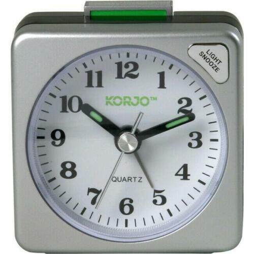 Analogue Alarm Clock Battery Night Light Snooze Silent Small Bedside Loud Clocks - Picture 1 of 12