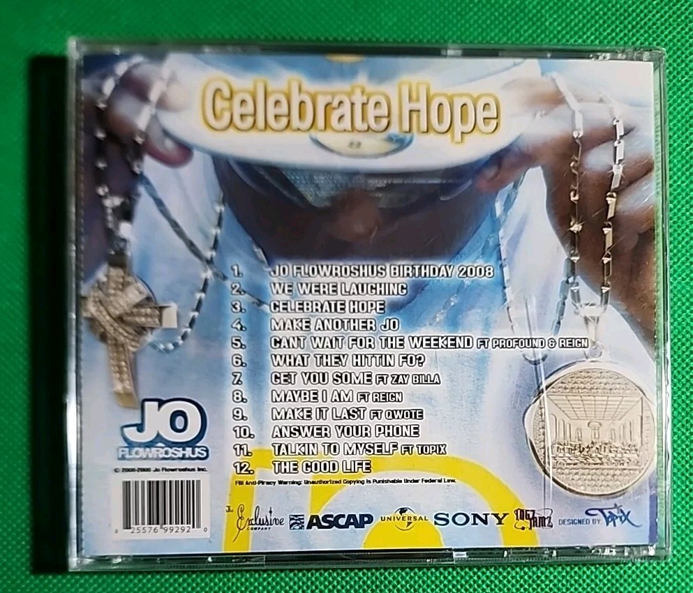 Jo Flowroshus Celebrate Hope CD [PA] (2009, Jo Flowroshus Inc