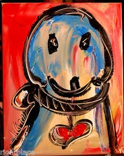 LOVELY DOG modern abstract landscape Contemporary original art deco H7EtDHFGN