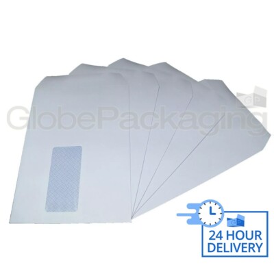 5000 x C5/A5 FENSTER WEISS SELBSTVERSIEGELUNG UMSCHLÄGE 90 gsm