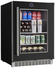 Danby SRVBC050R 24 Inch Beverage Center Tempered Glass Shelves Self-Closing Door