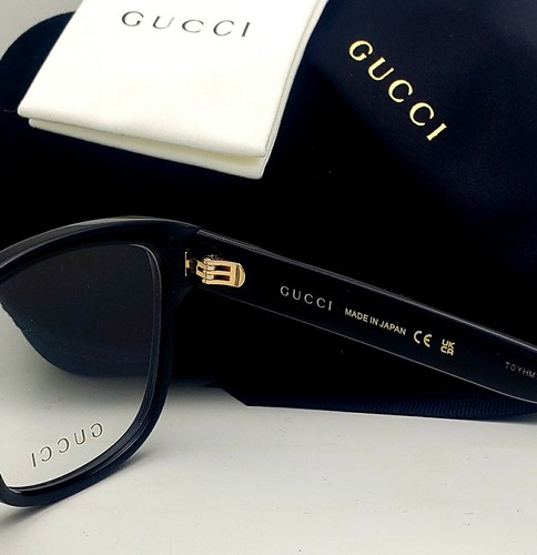 Nuevas gafas de lectura rectangulares GUCCI GG0038ON 001 54-17 marcos negros lectores - Imagen 7 de 12