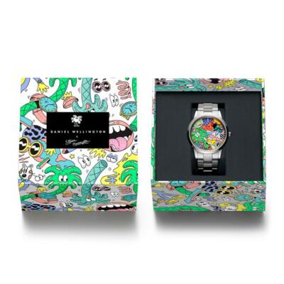 STEVEN HARRINGTON X DW: ICONIC LINK SS Watch Very Rare Limited Model NEW