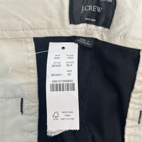 Short chino homme J.CREW 5" noir stretch neuf avec étiquette taille 32 BE050 - Photo 3/4