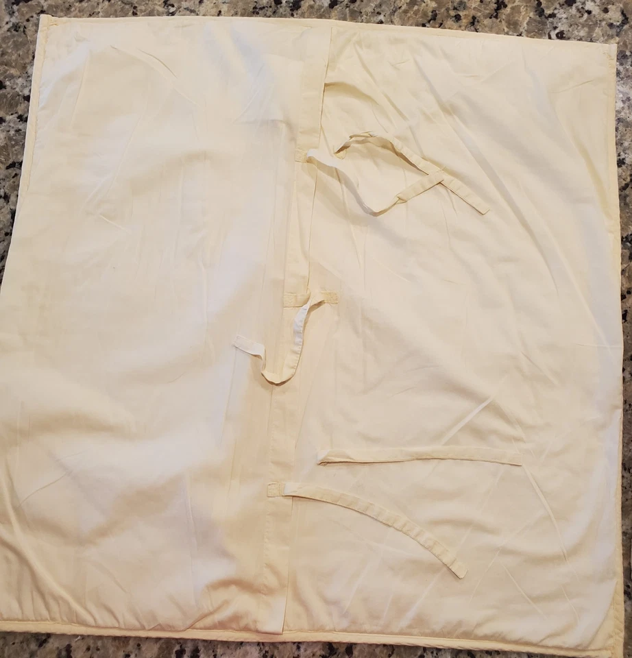 Pair of Pottery Barn Kids Daisy Garden Quilted 26"x26" Shams Yellow Pink Floral - Image 3 of 4