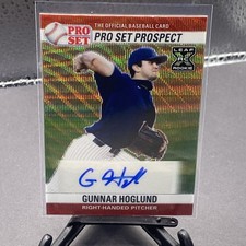 2021 Leaf Pro Set Gunnar Hoglund XRC Prospect Auto Autograph 1990 Retro