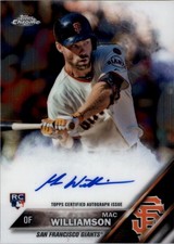 2016 Topps Chrome Rookie Autographs #RAMW Mac Williamson Auto - BB
