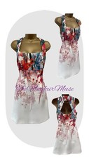 Karen Millen UK12 EU40 US8 Off White Floral MINI Short Summer Casual Dress