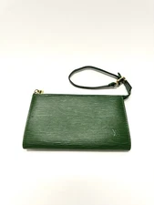 Louis Vuitton Pochette Accessoires Pouch Green Leather Epi