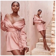 HOUSE OF CB Mean Off Shoulder Mini Pink XS