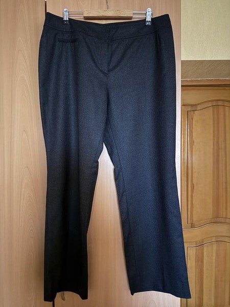 Women Akris Trousers Grey Wool 44 / XXL / 52