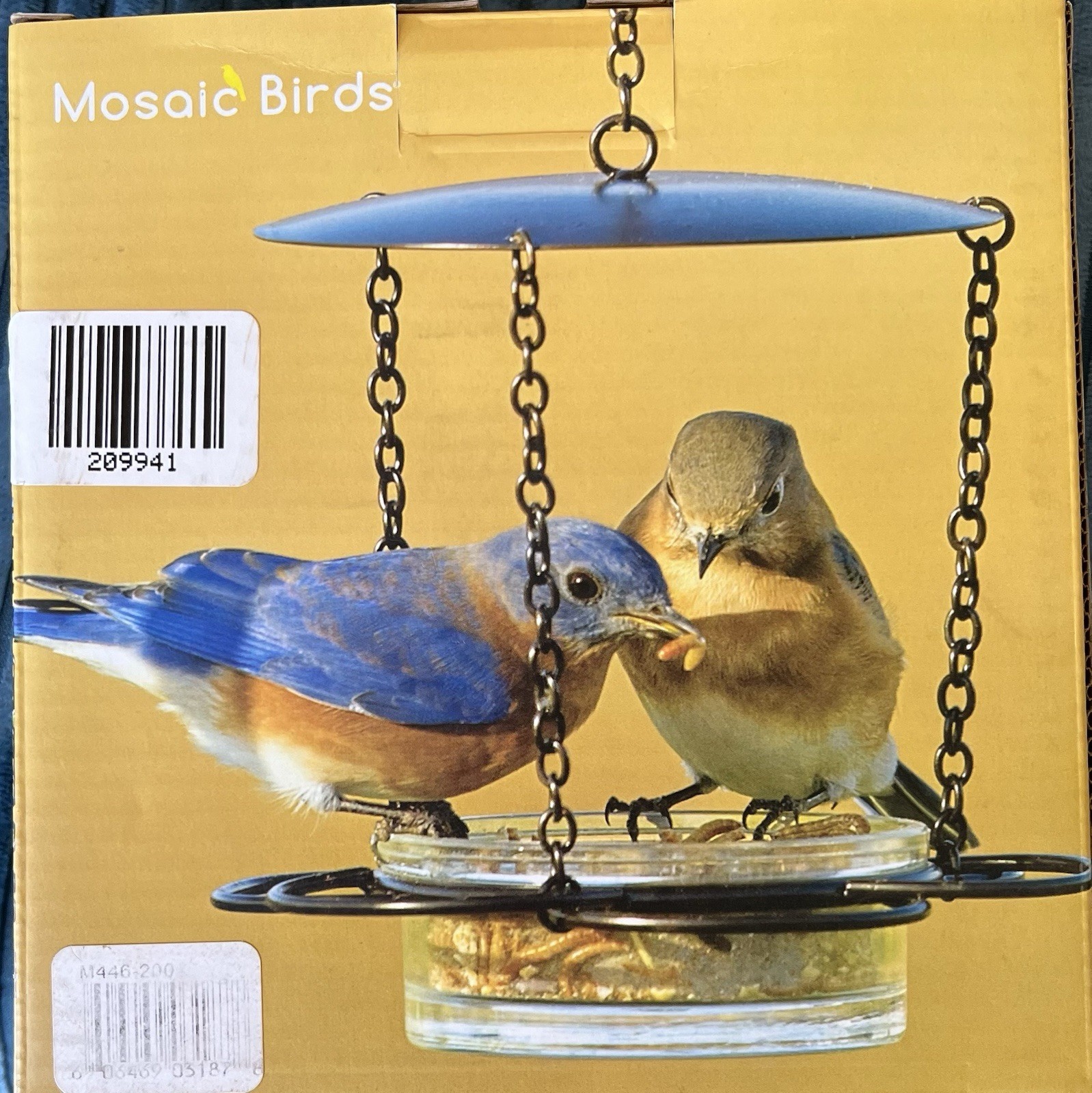 With Clear Glass Feeder Dish