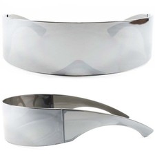 Back to the Future Inspired Costume Sci-Fi Futuristic Wrap Visor Sun Glasses