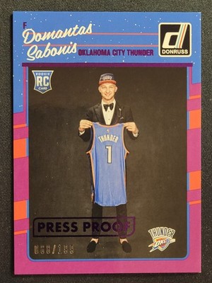 2016-17 Panini Donruss Purple Press Proof /199 Domantas Sabonis RC #161