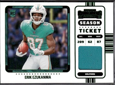 2022 Panini Contenders #RSV-EEZ Erik Ezukanma Rookie Ticket Swatches Variation