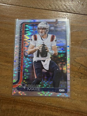 #ad 2025 Topps Chrome Football Drake Maye #207 Pulsar Refractor SP Patriots $14.00