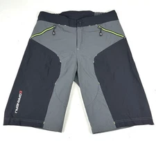 LOUIS GARNEAU MTB Cycling Shorts Gray Black #1054115 Size Medium 10” Inseam