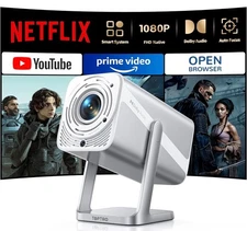 Netflix-Licensed/Dolby Audio Smart Projector 4K with WiFi and 2-Way Bluetooth