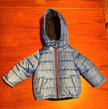 Tommy Hilfiger Blue 2T Hooded Puffer Jacket Full Zip Pockets Polyester