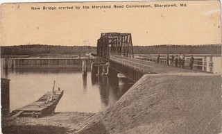 Sharptown MD New Bridge erected by Maryland Road Commission 1908