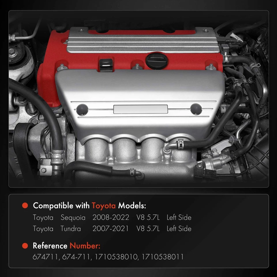 Driver Exhaust Manifold for Toyota Tundra 2007-2021 Sequoia 2008-2022 V8 5.7L - Image 2 of 4