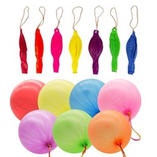 Large Latex Bouncy Punch Balloons with Elastic Band for Kids Birthday Party Bag