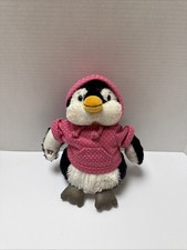 GANZ WEBKINZ HM132 BLACK  WHITE PENGUIN NO CODE PLUSH/STUFFED ANIMALS