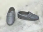 Vintage *Barbie* Shoes for Ken: Gray 90's Dress Loafers, China, FLAWS (A)