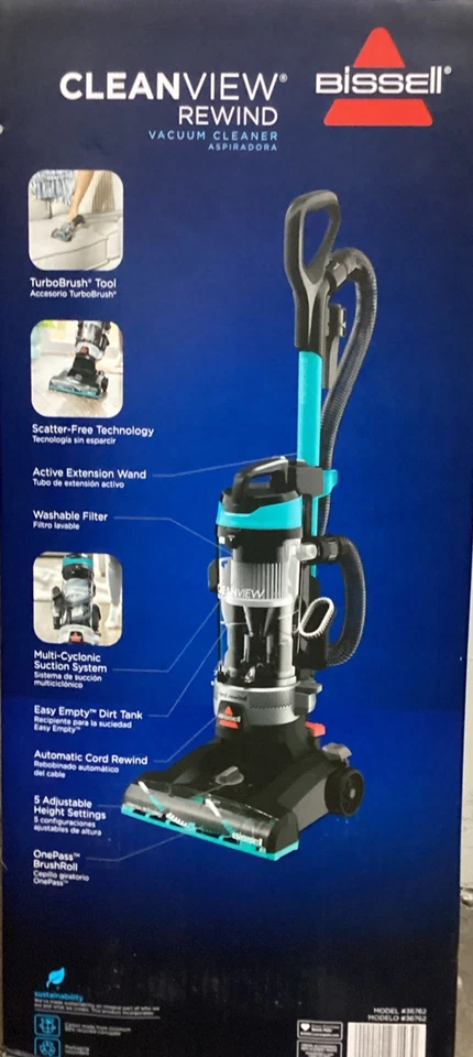 Bissell 36762 CleanView Rewind Upright Bagless Vacuum NEW - Image 3 of 3