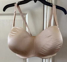 Curvy Couture Intimates Nude Strapless Convertible Bra Multiple Ways 42DDD
