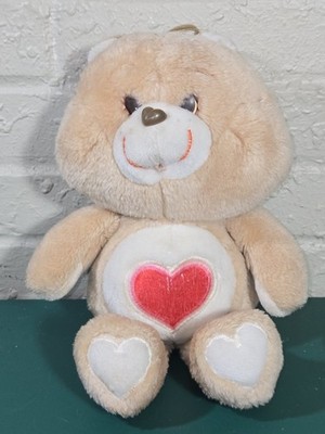 Vintage 1983 TENDER HEART Bear Care Bears Plush Kenner Beige with heart 13 
