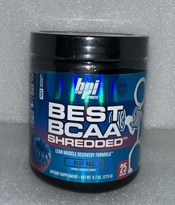 BPI Sports Best BCAA Shredded Lean Muscle Recovery Blue Raz 25 Servings  8/2027