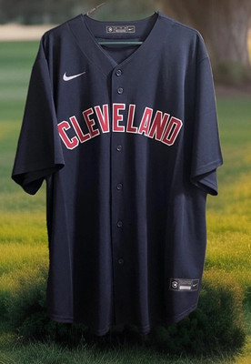Size XXL - Nike Cleveland Guardians Button Up Jersey Blue $115