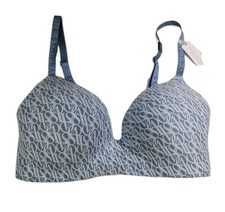 Victoria  s Secret 32DD Perfect Shape Blue T-Shirt Lightly Lined Wireless Bra