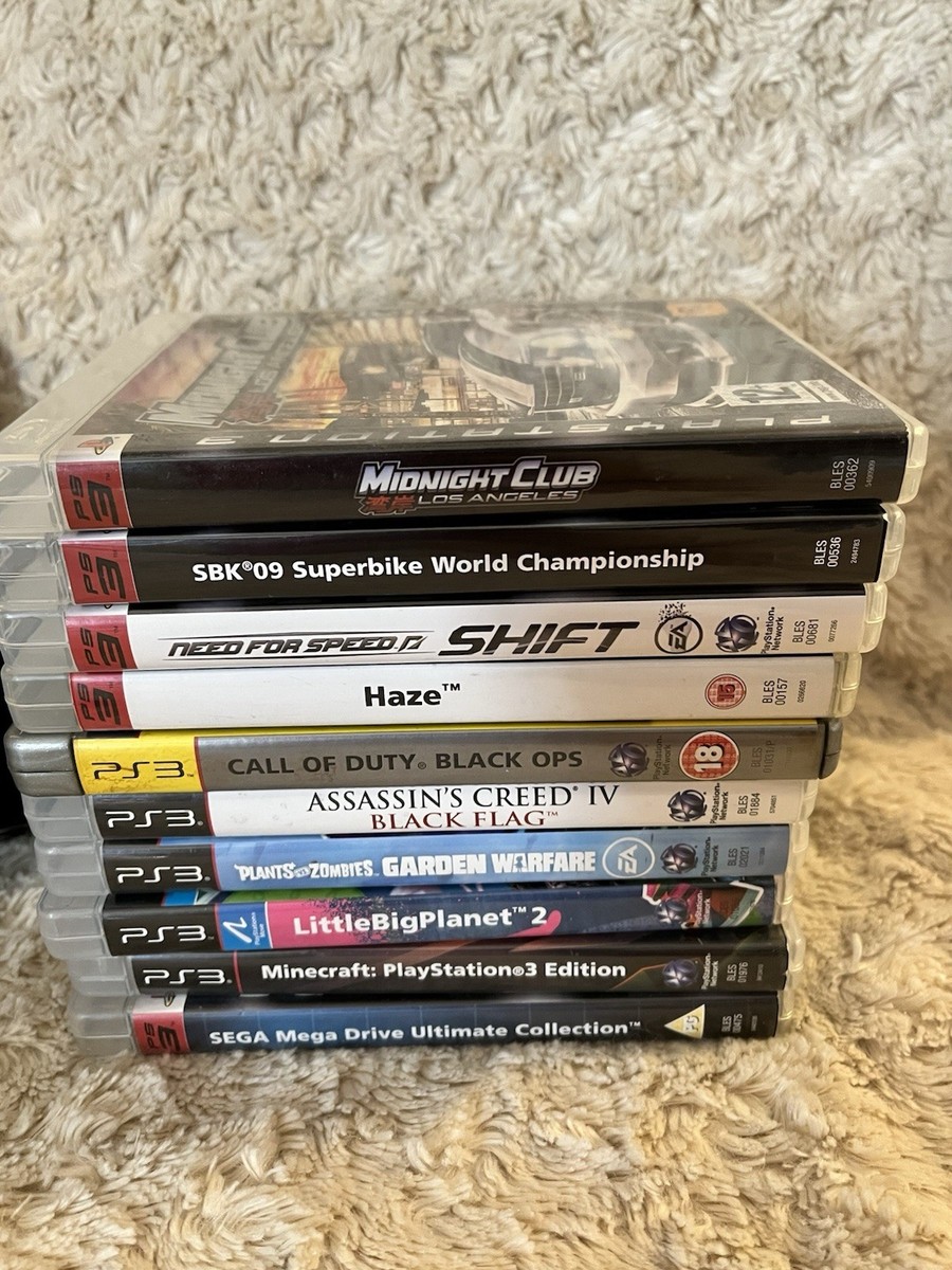10 Games X Sony PlayStation 3 40GB Piano Black Console Bundle