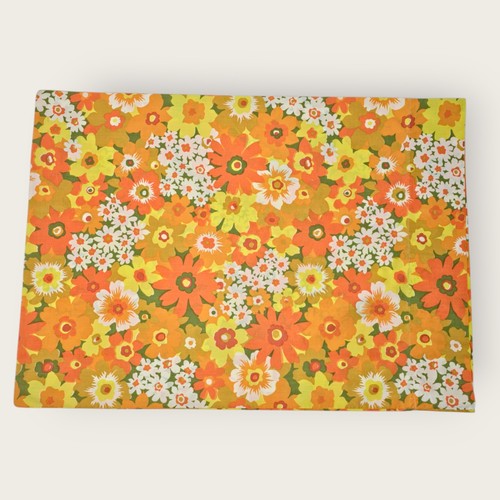 Vintage Wondercale Springmaid Floral Pillowcase Orange Mod Flower Power 21"x30"