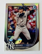 Ben Rice 2025 Bowman Chrome #85 Red Rookie Redemption Refractor Yankees