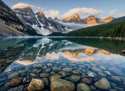 Foto A4 Landschaft Natur Berge Panorama Poster Kunstdruck Wandbild (4531)