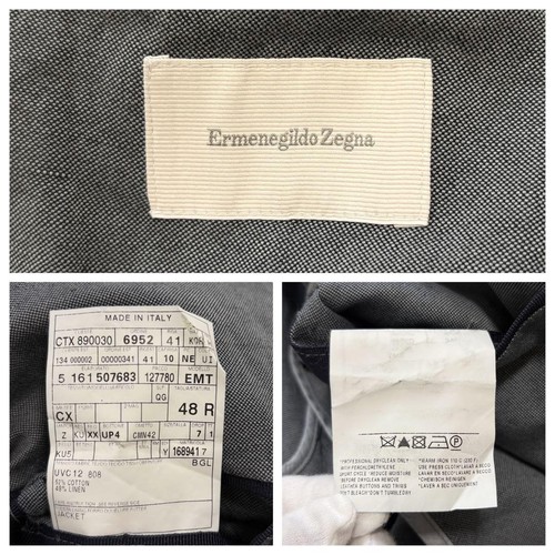 Zegna Men Jacket L Ermenegildo Tailored Uncon Linen Made In Italy Limited Editio - Picture 10 of 10