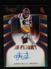 2021 Panini Chronicles Draft Picks Blue 14/15 Amon-Ra St Brown #IFS-AB Auto 0d44