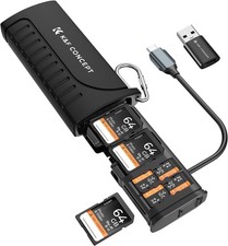 K F Concept Card Reader Adapter Memory Card Case for Camera Drones Laptops