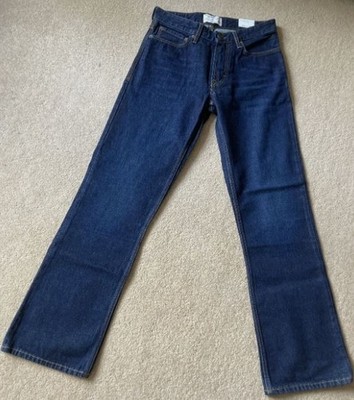 Men's Fatface Dark Denim Bootcut Jeans 28 Waist 32 Leg Brand New