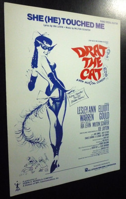 DRAT THE CAT SHE (HE) TOUCHED ME Guitar Vocal Piano Movie Sheet Music Elliott G.