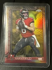 Baker Mayfield 2025 Topps Chrome #281 Baker Mayfield Gold Etch Refractor #5/50