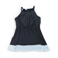Maurices Womans Polka Dot Sleeveless Dress Size 3X Plus Black White Lightweight