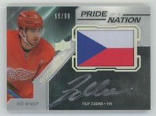 2019-20 SPx UD Black Pride of a Nation Patch Filip Zadina RC Auto 65/99 #PNA-FZ