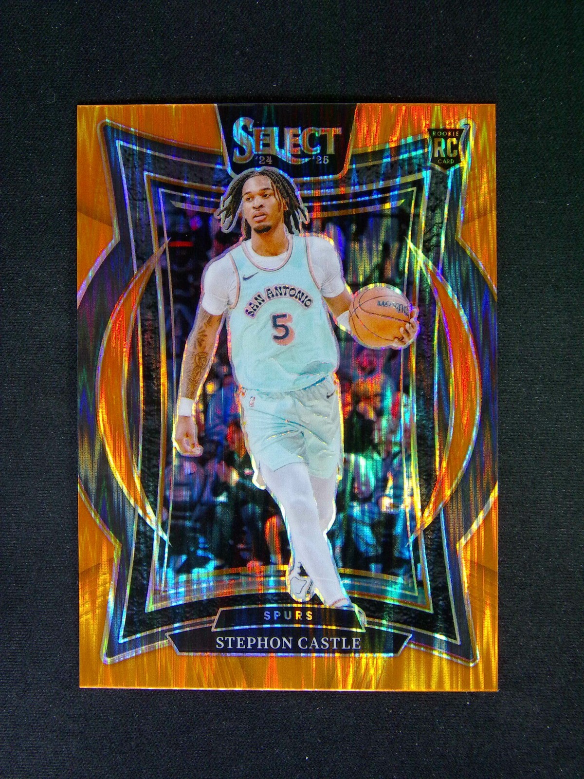 2024-25 Panini Select Stephon Castle #72 RC Rookie Concourse Orange Flash