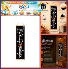 Halloween Banner Funny Ghost Decor 31.5 Inch Polyester Farmhouse Wall Hanging