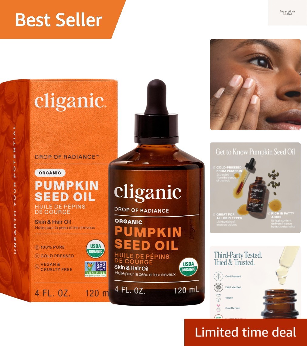 Organic Pumpkin Seed Oil, 100% Pure - For Hair & Face | Natural Cold Pressed ...