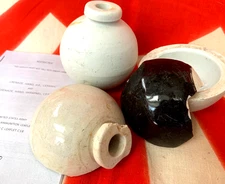 IMPERIAL JAPANESE NAVY TYPE 4 CERAMIC HAND GRENADE w/Shards Free USA Postage